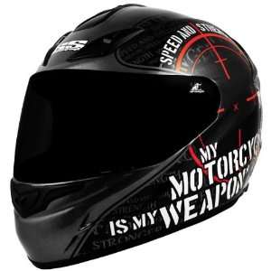   My Motorcycle Is My Weapon Black Helmet   Size  Medium Automotive