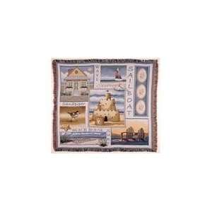  Sea and Shore Sand Castle Sand Dollar Tapestry Throw 