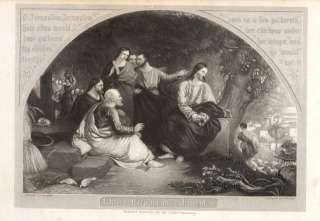 Jesus Christ Weeps Over Jerusalem 1850 Religious Print  