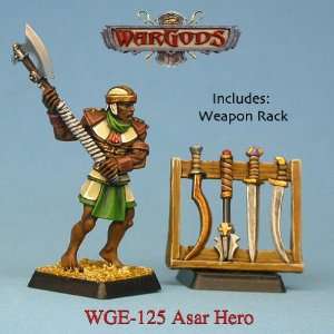   Of Aegyptus Asar Hero with Battle Axe & Weapon Rack Toys & Games