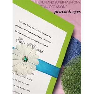   Green with Turquoise Band and Embossed Flower