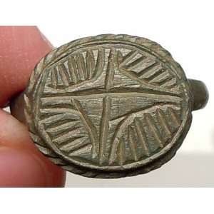 Authentic Ancient Roman 350AD Early CHRISTIAN CROSS Ring 