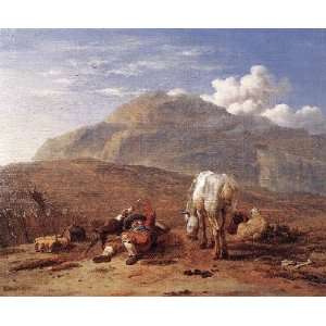   , painting name: Young Shepherd, By Dujardin Karel  Home & Kitchen