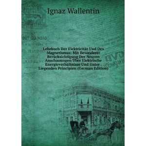   Unter . Liegenden Principien (German Edition) Ignaz Wallentin Books