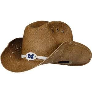   Michigan Wolverines Ladies Straw Cow Girl Hat: Sports & Outdoors