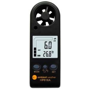  Ambient Weather HP816A Handheld Wind Meter with 