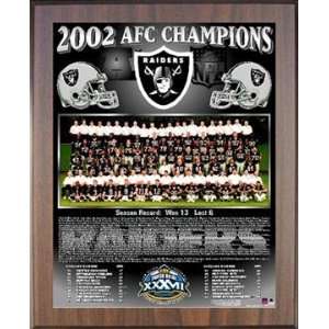  2002 AFC Champions Oakland Raiders Championship Team Photo 