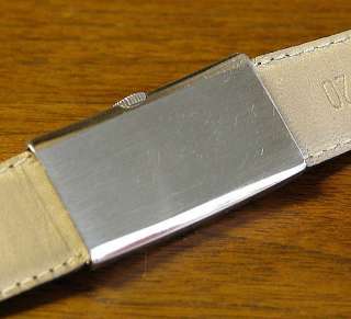 Omega Stainless Steel Rectangular Watch Early Production in RARE 