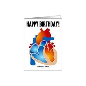  Happy Birthday (Human Heart Anatomy Silhouette) Card 