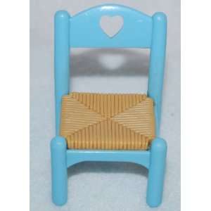  1993 Fisher Price Light Blue Chair For Loving Family Doll 