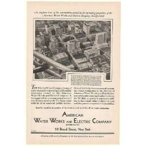  1930 Wichita Kansas Aerial Photo American Water Works and 