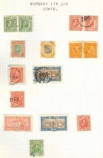 ICELAND NUMERAL CANCEL COLLECTION 201 diff Facit $6,740  