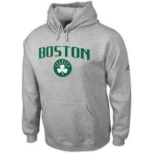  Boston Celtics Adidas Grey Playbook Hooded Sweatshirt 