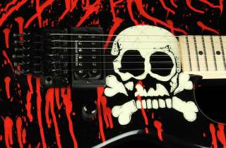 Charvel Warren DeMartini Electric Guitar w/ Skull Bloodsplatter 
