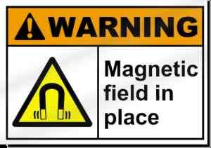 Magnetic Field In Place Warning Sign  