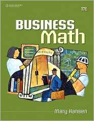 Business Math, (0538448733), Mary Hansen, Textbooks   