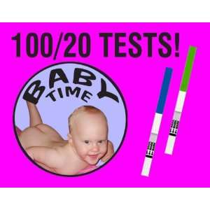 100 Ovulation tests, 20 Pregnancy tests and Ovulation Chart 