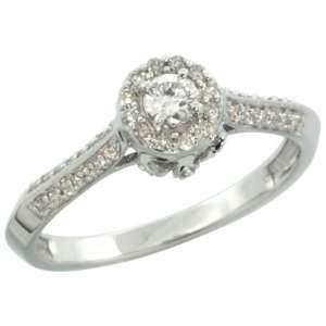  14k White Gold Vintage Style Diamond Ring w/ 0.30 Carat (0 