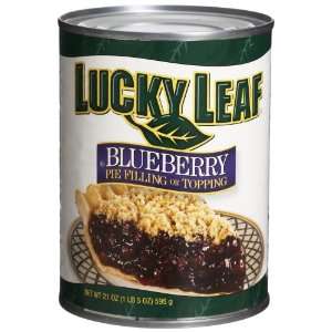 Lucky Leaf Blueberry Pie Filling, 21 Ounce Units  Grocery 