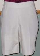 NEW Covington Black Ivory Linen Look Walking Shorts 16 18 Flat Front 