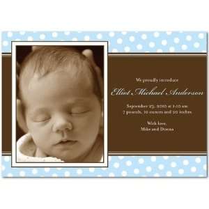  Boy Birth Announcements   Big Dots Blue By Fine Moments 