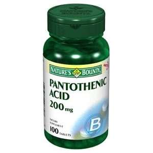  Pantothenic Acid 200 mg B5 Vitamin Supplement Tablets, By 