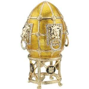  Russian Faberg Jeweler Imperial Gold Toned Eggs