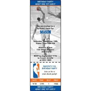  New York Knicks Colored Dunk Ticket Invitation Sports 