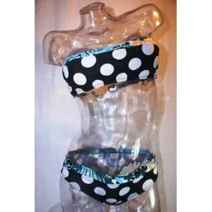  BEAUTIFUL Brazilian Style Strapless Bikini Small Polka 