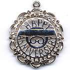 VINTAGE HAPPY ANNIVERSARY STERLING SILVER CHARM PENDANT  