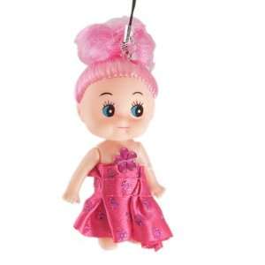   Glitter Powder Plastic Girl Doll Phone Charm Strap Electronics