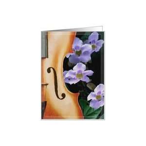  Violins and Flowers, Warm Thoughts of Love Card Health 