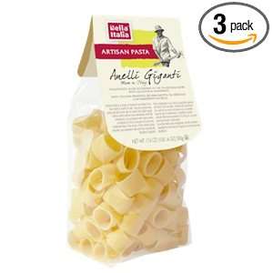 Bella Italia Anelli Giganti Pasta, 17.6000 Ounce (Pack of 3):  