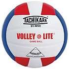 Tachikara Volley Lite volleyball w/ Sensi Tech Cover, scarlet/white 