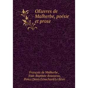   , Ponce Denis Ecouchard Le Brun FranÃ§ois de Malherbe  Books