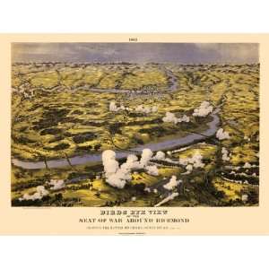  RICHMOND VIRGINIA (VA) PANORAMIC CIVIL WAR MAP 1861: Home 