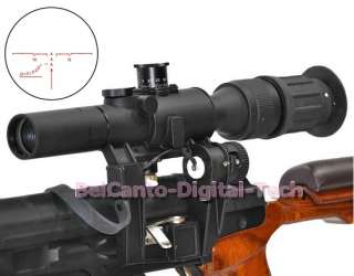 4x26 Red Illuminated Scope for AK SVD Dragunov Rifle  