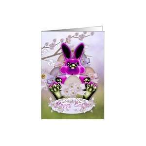  Cute Easter Bunny Greeting Card Hoppy Easter Card Health 
