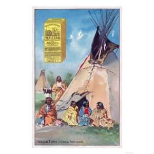  An Crow Indian Tepee, Maizena Product Ad Giclee Poster 