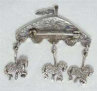 Sterling Silver Carousel Horse Pin Brooch Movable  