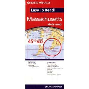  Massachusetts State Map (Easy To Read) (9780528881695 