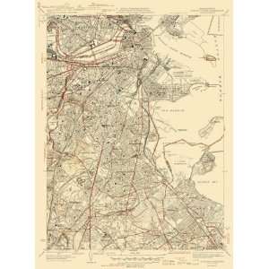  USGS TOPO MAP BOSTON SOUTH QUAD MASSACHUSETTS (MA) 1946 