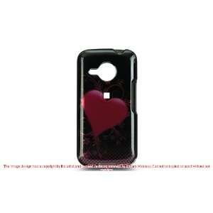 : Premium   HTC ERIS / 6200 CRYSTAL CASE CARBON FIBER HEART (Verizon 