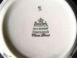 ROSENTHAL MOSS ROSE CREAM SOUP CUP/SAUCER POMPADOUR SHP  