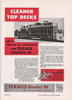 1952 Texaco Ad BAR Bangor & Aroostook Railroad #563  