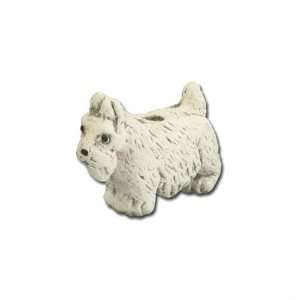   12mm Teeny Tiny White Scottie Dog Ceramic Beads: Arts, Crafts & Sewing