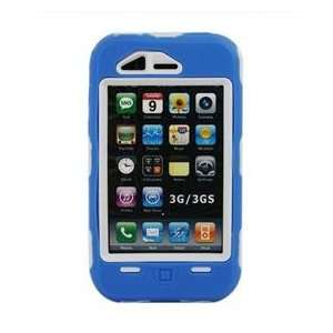  APPLE IPHONE 3 3G 3GS BLUE AND WHITE TWO LAYERED DEFENDER 