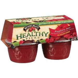 Musselmans Healthy Picks Apple Sauce Raspberry Acai 4 Oz   12 Pack 