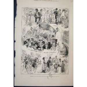   1879 Sketches Grand French Charity Fete Royal Albert