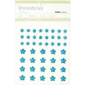    Adhesive Flower Rhinestone Mix 44/Pkg, Blue: Arts, Crafts & Sewing